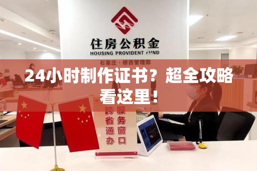 将乐24小时制作证书？超全攻略看这里！